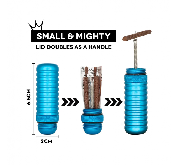 Ремкомплект для бескамерки Peaty's Holeshot Tubeless Puncture Plugger Kit, Navy