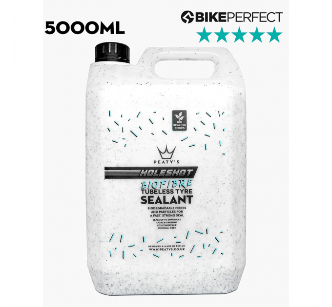 Герметик бескамерный Peaty's Holeshot BioFibre Tubeless Tyre Sealant, 5L