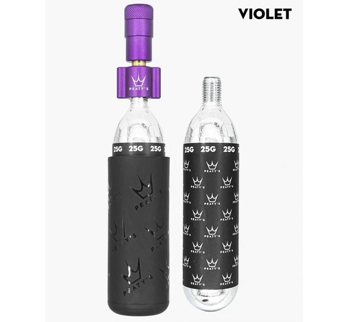 Насос Peaty's Holeshot CO2 Tyre Inflator, MTB 25g, Violet