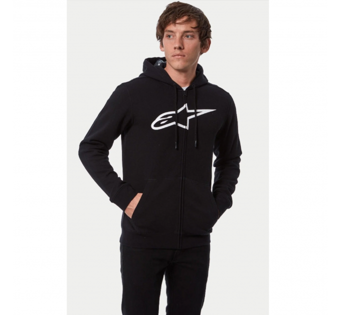 Реглан Alpinestars AGELESS ZIP HOODIE V3 BLACK/WHITE, XL