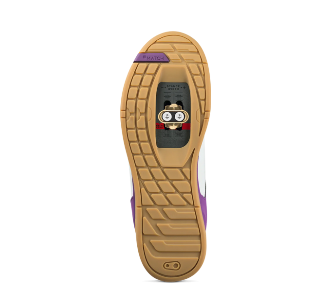 Велообувь CrankBrothers SHOES MALLET LACE WHITE / PURPLE - GUM OUTSOLE - BERNARD KERR 9.5