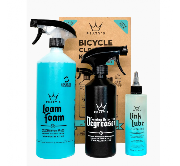 Набор для мойки Peaty's Gift Pack, шампунь 1L / дегризер 500ml / смазка цепи 120ml, All-Weather